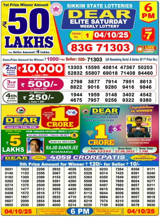 Lottery Result